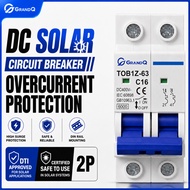 Solar DC Circuit Breaker 2P 1000V PV MCB Solar Panel Protection 16A 20A 32A 40A 63A DIN Rail