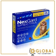 HSA LICENSE NexGard Spectra 3 Chews (3.5-7.5kg) for Dogs - Yellow - Exp 01/25 - Chewable Tablets for Dogs