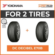 2pcs YOKOHAMA 185/60R15 E70B ASPEC DB 84H Car Tires