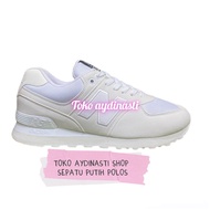 [BISA COD] Sepatu Pria NB 574 Encap Full White Sneakers Olahraga Running Pria wanita putih Sepatu Uk