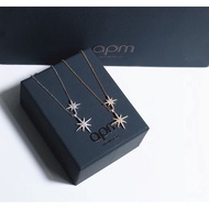 APM Double Meteor Hexagram Necklace Female S925 Sterling Silver 2022 Niche Necklace Light Luxury Cla