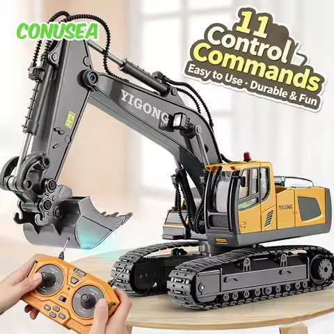 Remote Control Car RC Excavator Bulldozer Truck Toys for Boy 2.4G Dumper Construction Engineering Ve