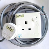 【1 Gang】 40/.0076 Socket Extension Box | Trailing Extension Wayar 13A Socket Box