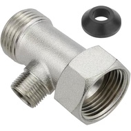 Bidet T Adapter, Limcox Bidet T Adapter for Bidet for Metal Sit Bath Valve (7/8” x 7/8” x 3/8”) 3 wa