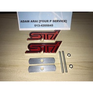 SUBARU STI LOGO WITH SKRU  FOR LEVORG LEGACY XV WRX STI FORESTOR BRX VERSION 1 2 3 4 5 6 7 8 9 10 11
