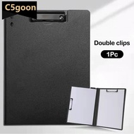 C5GOON A4 Vintage Foldable Folder Horizontal Double Clip Style Documents Organizer Clipboard With Co