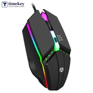 TIMEKEY USB Wired Coumpter Gaming Mouse Colorful Glowing Ergonomic Gaming Mouse 4 Button 1600DPI LED