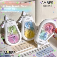 AMBER Silent Coating Tape, Silent Rainbow Color Correction Tape, Multifunctional 30M Large Capacity 