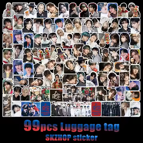 SKZOO 99pcs Stray Kids Album Inspired Stickers Hyunjin Kpop Merch Waterproof Decals Journal Laptop L