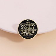 Harry Potter Magic Novel Happiness Quotes Enamel Pin Inspirational Text Metal Badge Clothing Lapel B