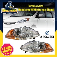 Perodua Alza Head Lamp Chrome 2010-2021 Orange Lampu Depan Alza 2010-2021 2PCS/SET (Kiri +  kanan)