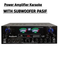 Power Amplifier Subwoofer Pasif Stereo Channel 5.1  Home Teather Bluetooth Amplifier Karaoke