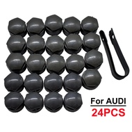 New🔥 24x25mm Car Wheel Nuts Caps Protector Tyre Bolts Outward Decoration Studs Hub Cover Caps Black 