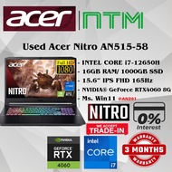 #AN201 USED ACER NITRO AN515-58 Gaming Laptop intel i7-12650H 16GB 1TB SSD NVIDIA RTX4060 RTX 4060 8