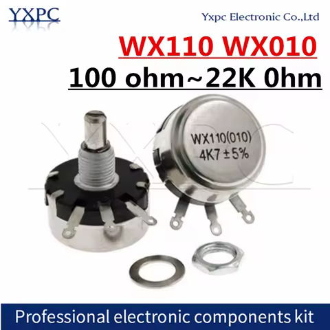 1pcs WX110 WX010 22 47 100 220 330 470 560 680 1K 2.2K 3.3K 4.7K 5.6K 6.8K 10K 22K ohm Single Turn W