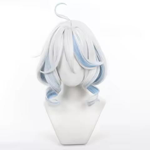 Genshin Impact Furina Cosplay Wig Focalors Cosplay Two Detachable Hairstyles Wig Short Halloween Par