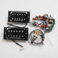 รถปิคอัพ Seymour Duncan ฮัมบัคเกอร์กีตาร์รถปิคอัพแบบกด SH1n SH4 4C ม้าลาย/ดำ/ขาว/บังเหียนมีสายดึงแบบ