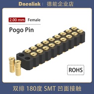 Pin Pogo 2.0MM Dây Chuyền Hai Hàng 180 Độ Mặt Trên SMT Vết Chìm Vị Trí Nguồn Điện Mẫu H2.5 Chất Liệu