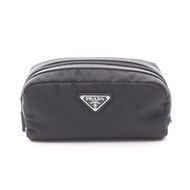 【二手】Prada PRADA 三角標誌手拿包 2NA0452DMHF0002 黑色尼龍 Saffiano 皮革手拿包 男女通用 全新