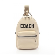 【二手】COACH馳腰包/斜背包 Charter Coach Graphic CP127 象牙色皮革 Charter 雙肩包 男士二手 A