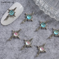 Fnw 5pcs 3D Alloy Nail Ch Decorations Cross Star Accessories Glitter Rhinestone Nail Parts Nail Art 