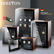 IBBETON Luxury Automatic Watch Winder Safe Box With Mabuchi Motor LCD Touch Screen And Wooden Watch Accessories Boxes Remote Control