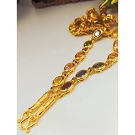 jewery33 K215 สร้อยคอนพเก้า สร้อยคอนาคนพเก้า เพรชมณีใต้น้ำ งาน CZ แท้