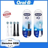 Oral B io ULTIMATE CLEAN Electric toothbrush replacement head, Black (4 sets)