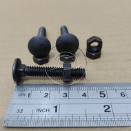 HITAM Cb NUT BOLT LENGTH 4CM 4 CM KEY 10 1/4X1 1/2 BAUD FENCE TRUCK BUMPER 1/4 X 1 1/2 INCH IN INCH 