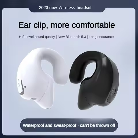 SK GD28 Bone Conduction TWS Headphones Bluetooth V5.3 Ear Clip Lightweight Business Sports Game Head