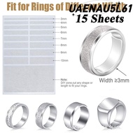 UAENAU5L61 15 Sheets Ring Size Adjuster, Invisible 0.7mm Thickness Ring Size Reducer,  9 Sizes Silic