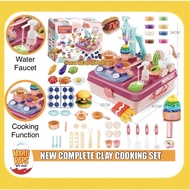 SUPER CLAY DOUGH KITCHEN PLAY SET SPAGHETTI ICE CREAM MAKER TOY WITH WATER SINK FUNCTION