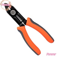 FOREVER Wire Stripper, High Carbon Steel Orange Crimping Tool, Durable Cable Tools Electricians