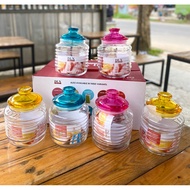 1 Pcs DLX Toples Kaca NURI Plastik LID 1100Ml Tutup Plastik Warna Serbaguna
