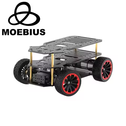 Hiwonder Assembled 5KG Load Ackerman Robot Car Metal Chassis Dual Encoder Motor Front Wheel Steering