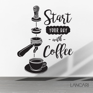 Coffee Sticker Decal wall Cutting Quotes Cafe Coffee Sticker Restaurant shop decoration