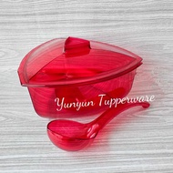 Tupperware Roza Punch Bowl with Laddle (1) 2.2L - Red