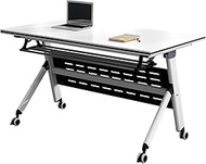 YVYKFZD Folding Conference Table, Mobile Meeting Table, Rectangular Conference Room Tables, Rolling 
