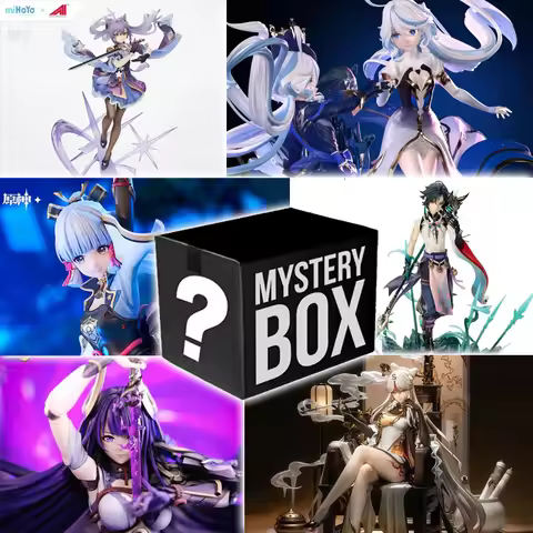 Genshin Impact Mystery Box Blind Box Paimon Aether Ganyu Walnut Handmade Action Figures Anime Large 