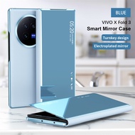 Electroplated Mirror Surface Phone Case For VIVO X Fold 3 Pro Protection PC Shell Stand Protective Fold3 Cover