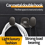 infiniti q30 qx50 g35 q60 q50 FX35 car mounted double hook metal material Co-pilot hook storage Auto