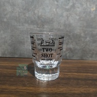 Espresso Shot Glass Two Shot Premium Extra Thick bottom espresso measuring cup