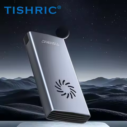 TISHRIC M.2 NVMe SSD Enclosure With Cooling Fan 10Gbps/20Gbps Dual Protocol For M.2 2242-2280 Perfec