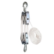 Block and Tackle Pulley System Rope Pulley Hoist with Lifting Power Breaking Strength Heavy Duty Pul