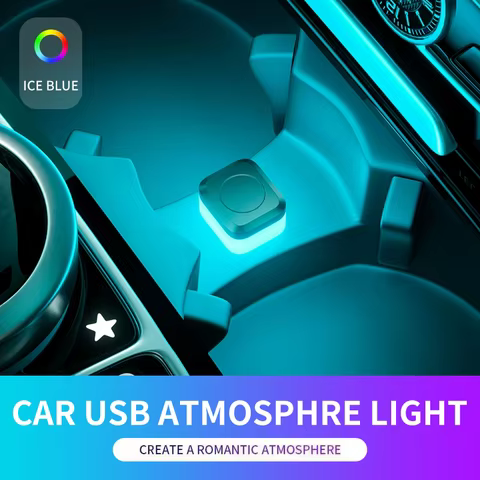 LED car ambient light USB cigarette lighter decorative light ambient light in car universal car ambi