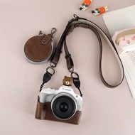 Canon R50 Camera bag R10 Micro Single Leather Case Diagonal bag Shoulder Strap Canon R10 Camera bag 