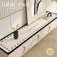 Home Long Leather TV Cabinet Tablecloth Waterproof and Oil Proof Side Cabinet Shoe Cabinet Table Pad Simple Table Mat