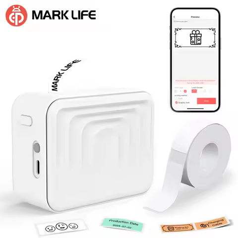 Marklife M1 Thermal Portable Printer Mobile Wireless Bluetooth Label Printer Similar As Niimbot D110