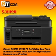 Canon PIXMA GM4070 Refillable Ink Tank Wireless Printer with ADF for High Volume Monochrome Printing