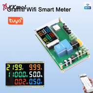 KKmol ZFX-P3010 Tuya ไวไฟอัจฉริยะเครื่องวัดพลังงานโวลต์มิเตอร์วัดกระแสและกำลังไฟใช้งานได้หลากหลายจอแ